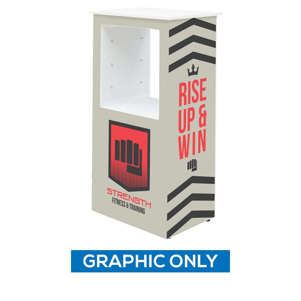 1x2 Lumiere Light Wall Showcase — Graphic Only Back with Mini Showcase